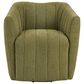 LumiSource Finley Swivel Accent Chair in Green, , large