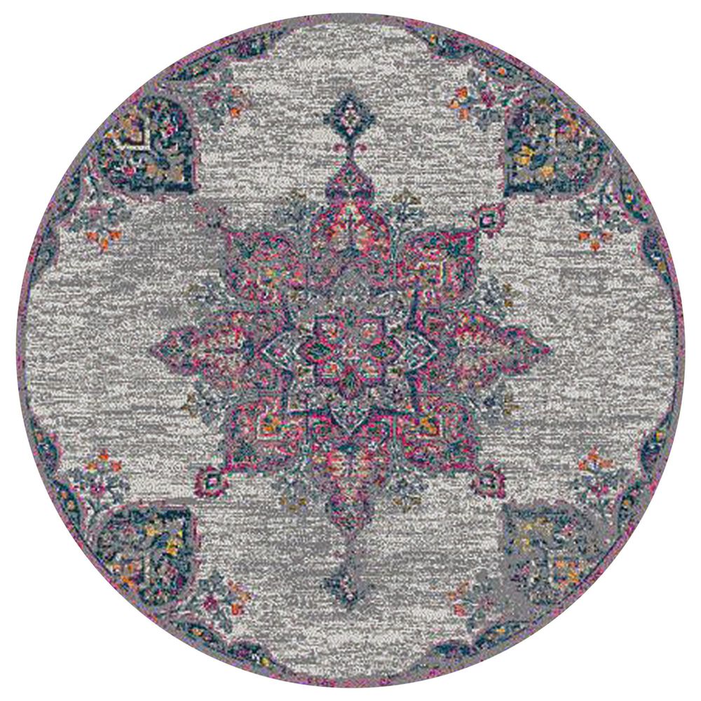 Amer Rugs Montana 7&#39;6&quot; Round Pink Area Rug, , large