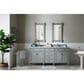 James Martin Vanities Brittany 72" Double Bathroom Vanity in Urban Gray with 3 cm Carrara White Marble Top and Rectangle Sinks, , large