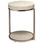 Splendor Living Jamestown Faux Shagreen Round Side Table in Ivory and Champagne, , large