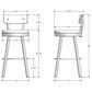 Amisco Lauren 30" Swivel Stool with Wood Backrest, , large