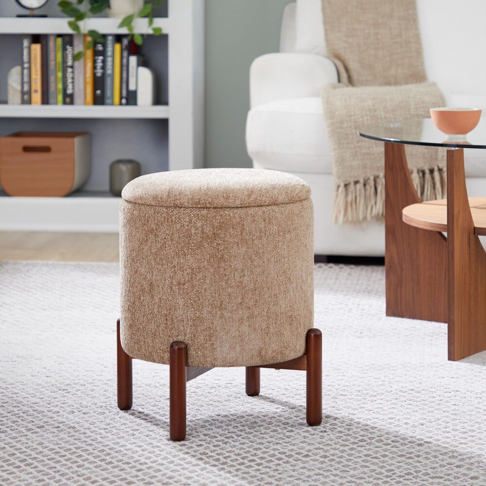 Lumisource Daniella Storage Ottoman in Brown, , large