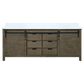 Lexora Home Marsyas 80" Double Bathroom Vanity in Rustic Brown with White Quartz Top and Rectangular Sinks, , large