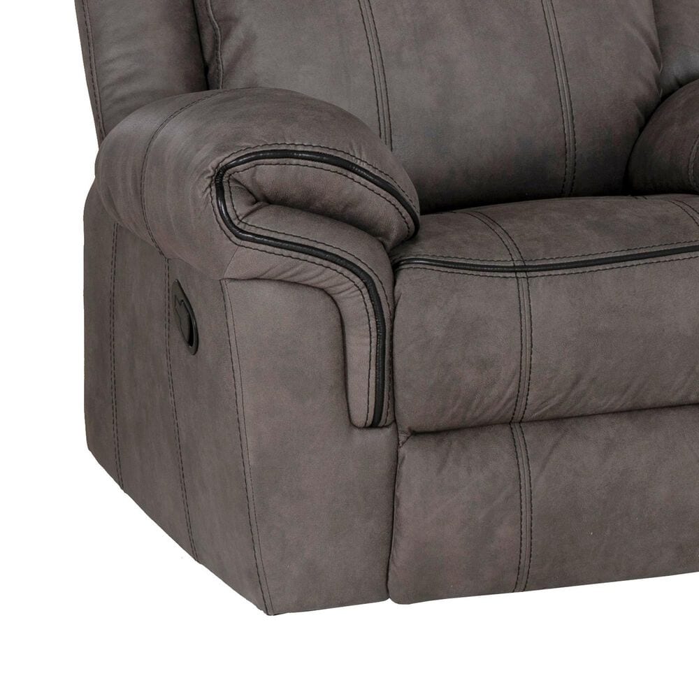 Linon Home Decor Galloway Manual Recliner in Stone Grey, , large