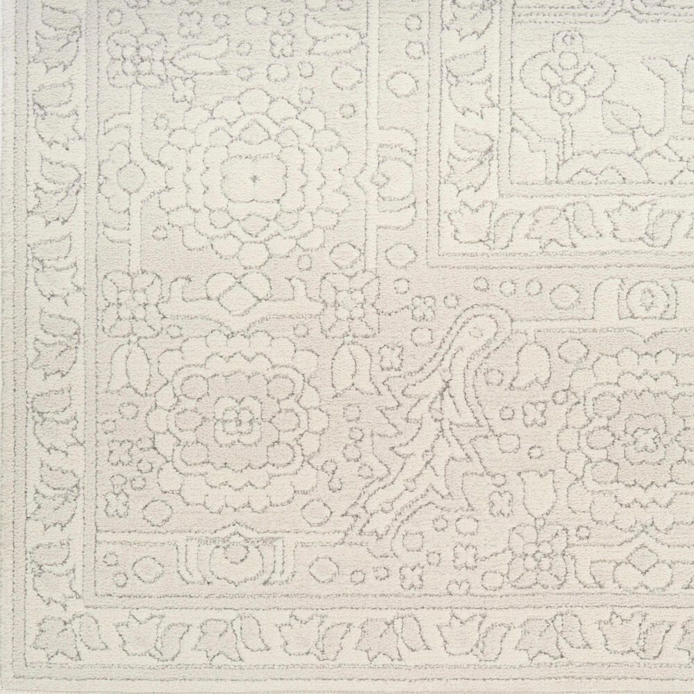 Nourison Grace Ivory and Light Grey 5'3" x 7'3" Area Rug, , large