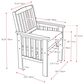 CorLiving Miramar Patio Armchair in White/Navy Blue (Set of 2), , large