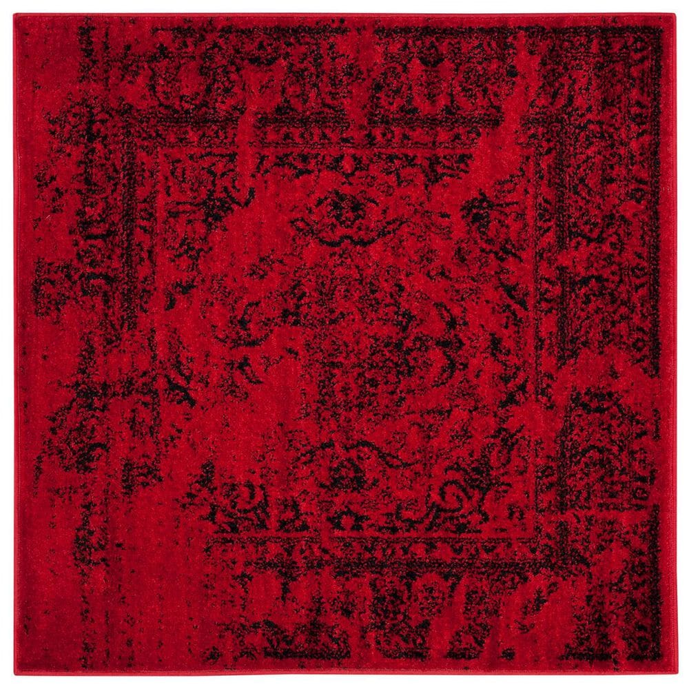 Safavieh Adirondack ADR101F-6SQ 6" x 6" Red/Black Square Rug, , large