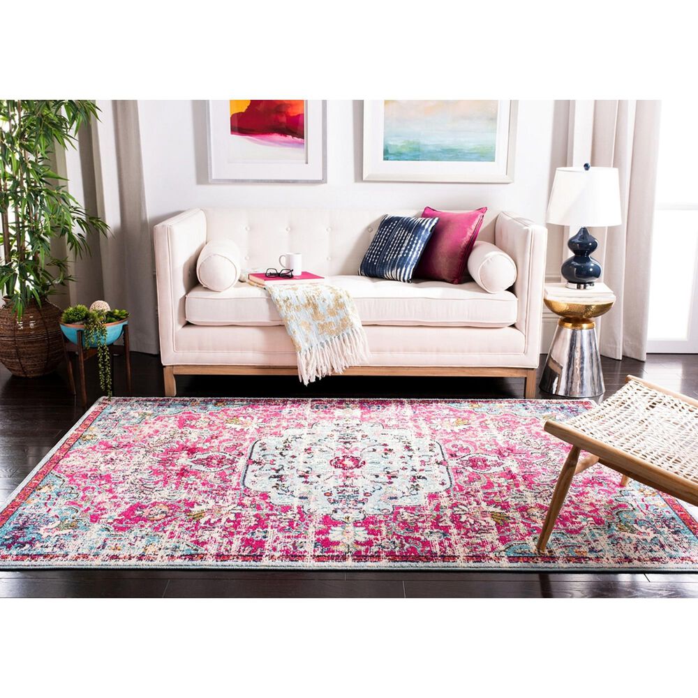 Safavieh Madison MAD447R 10&#39; x 14&#39; Fuchsia and Teal Area Rug, , large
