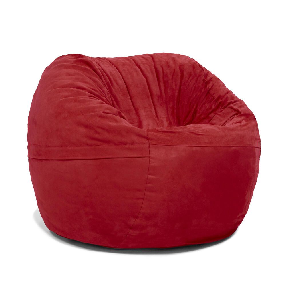 Jaxx 3" Round Bean Bag with Removable Cover in Cherry, , large