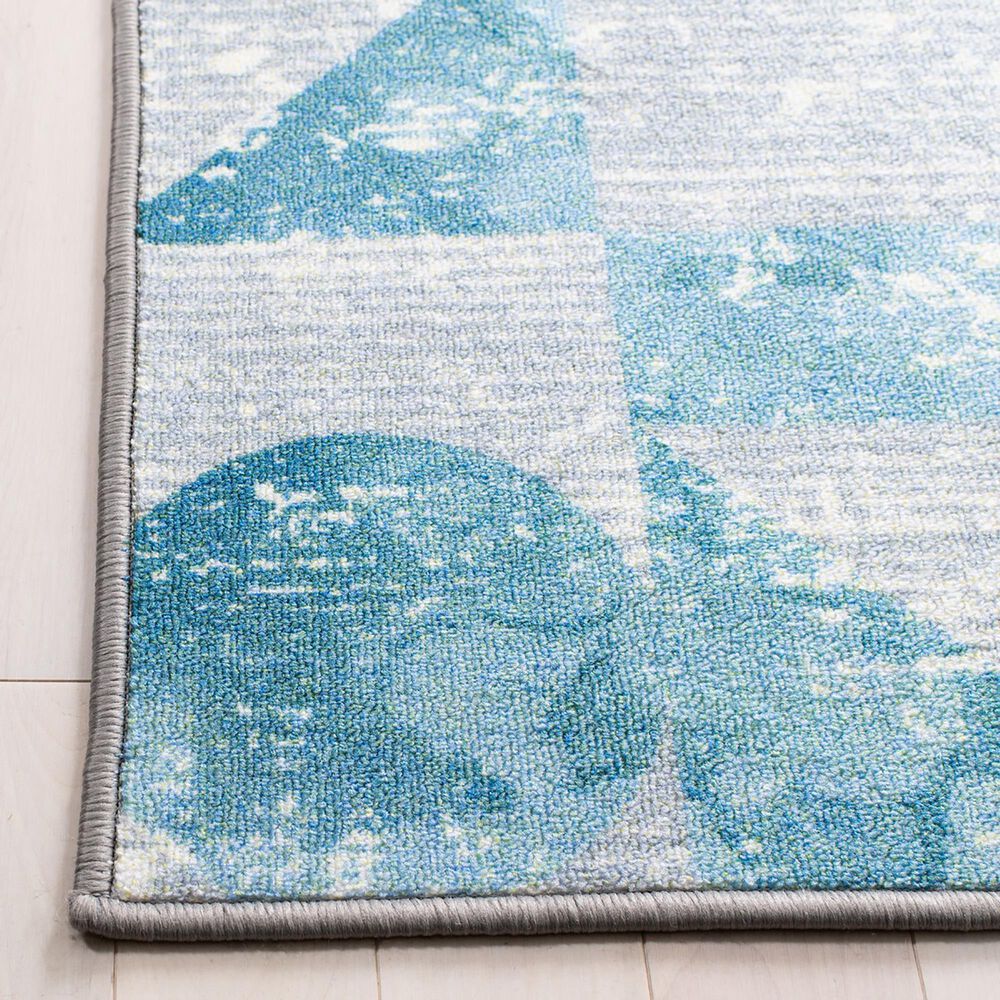 Safavieh Kids Playhouse KPH222F 3&#39;3&quot; x 5&#39;3&quot; Grey and Blue Rug, , large