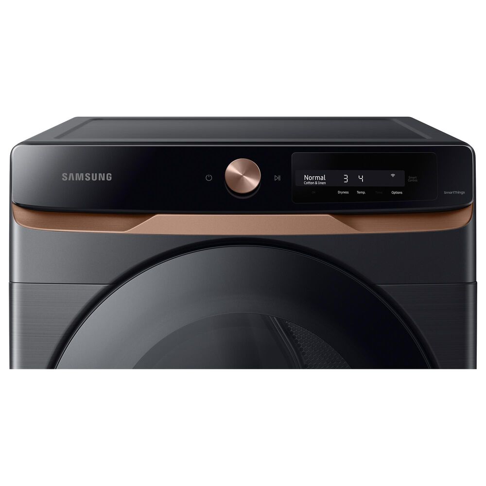 Samsung 7.5 Cu. Ft. AI Smart Dial Electric Dryer with Super Speed Dry and MultiControl in Brushed Black, , large