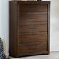 Riva Ridge Modern Loft 5-Drawer Chest in Brownstone, , large