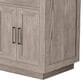 Lexora Home Abbey 60" Double Bathroom Vanity in Grey Oak with 2 cm White Carrara Marble Top and Rectangular Sinks, , large