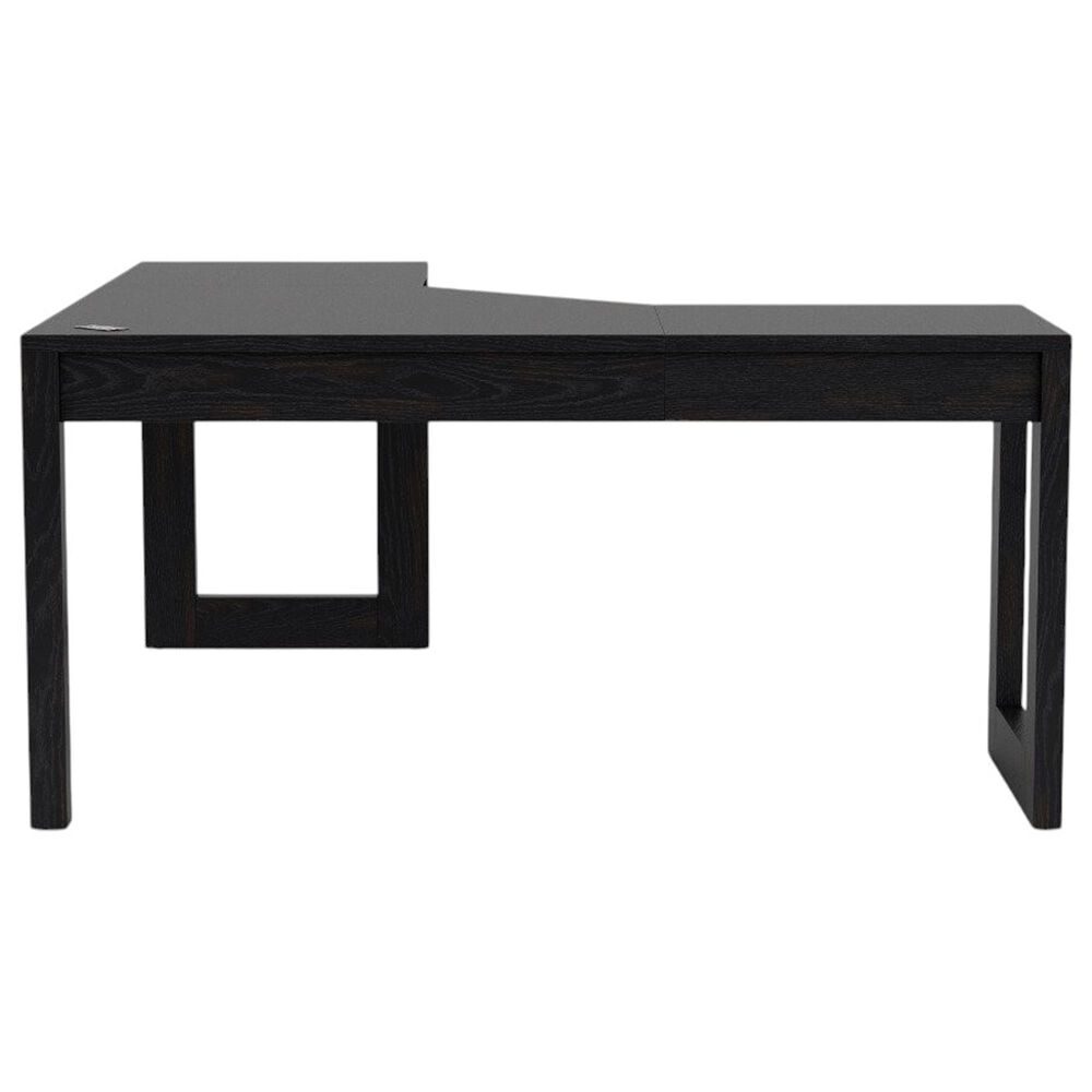 Riverside Furniture Westwood 2-Piece Corner Desk and File Cabinet Set in Ebony Whiskey Oak, , large