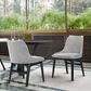 Blue River Arcadia and Azalea 5-Piece 48" Dining Set with Gray Cushion in Black, , large