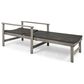 Hearth and Haven Hampton Outdoor Chaise Lounge with Adjustable Seating in Grey, , large