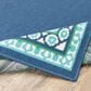 Oriental Weavers Meridian Navy and Green 2"3" x 7"6" Indoor/Outdoor Runner, , large