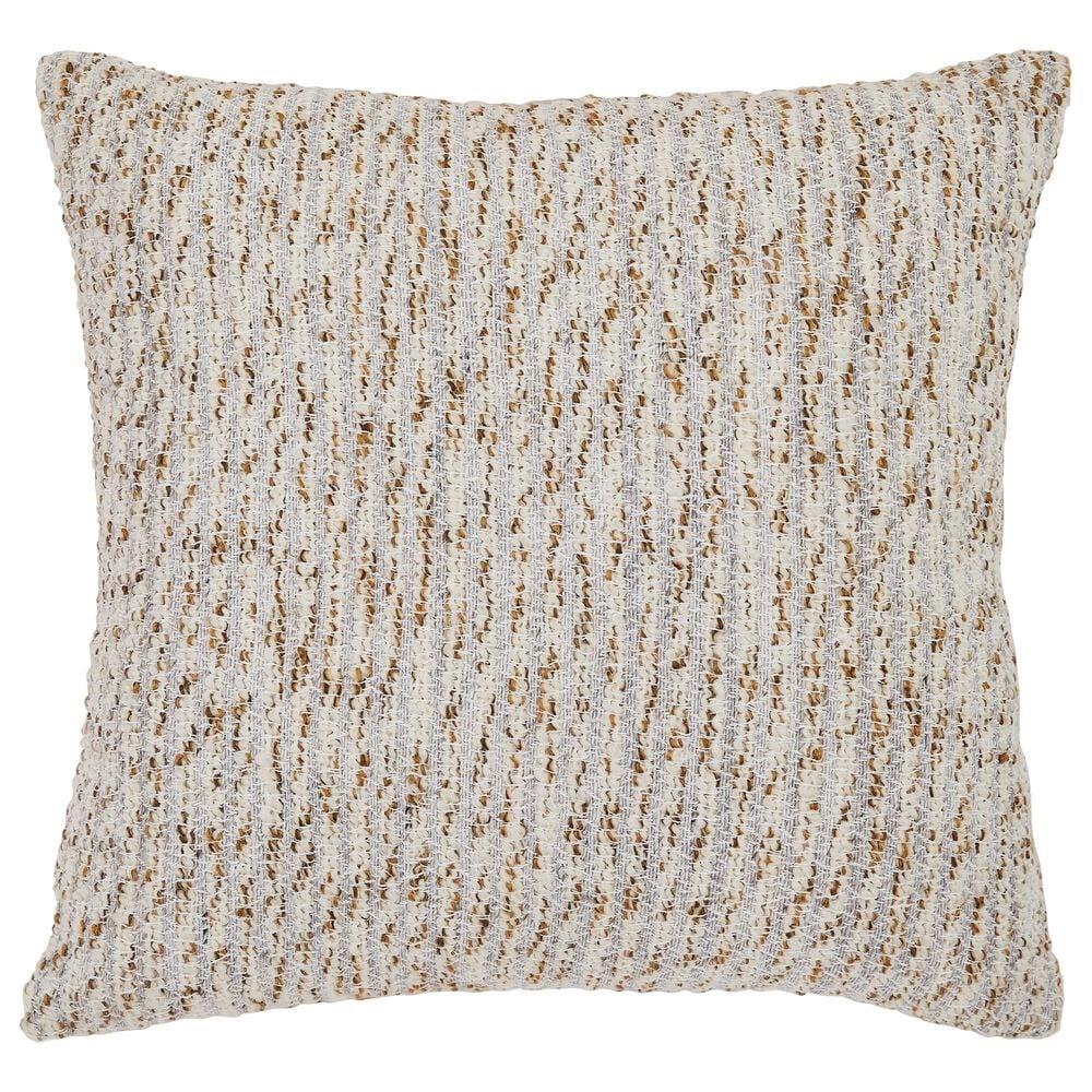 Ashley Abler 20" Square Throw Pillow in Ivory, Gray, Gold and Tan, , large