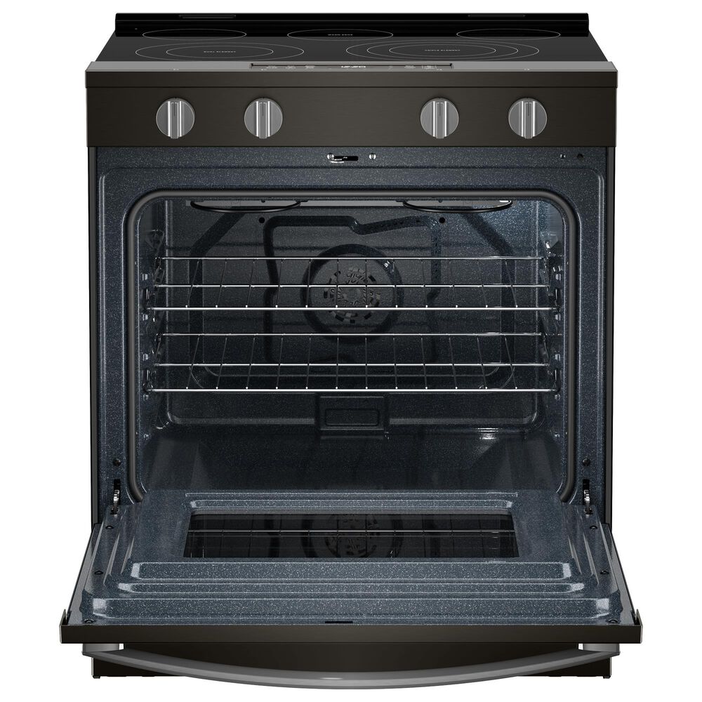 Whirlpool 30" Smart Electric Range with Air Cooking Technology in Black Stainless, , large