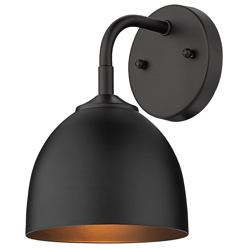 Golden Lighting Zoey Wall Sconce in Matte Black, , large