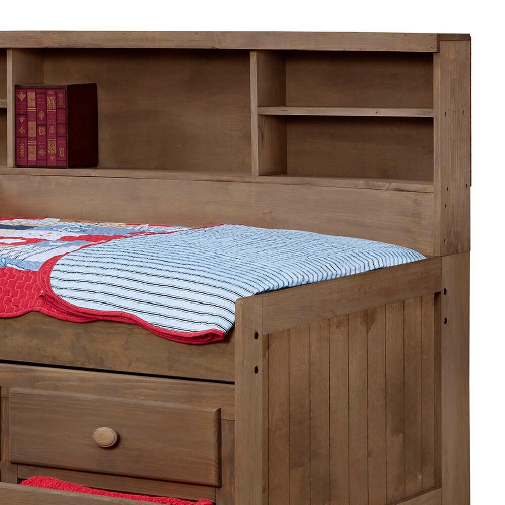 Rusticvale Twin Day Bed with 6 Drawers in Chestnut, , large