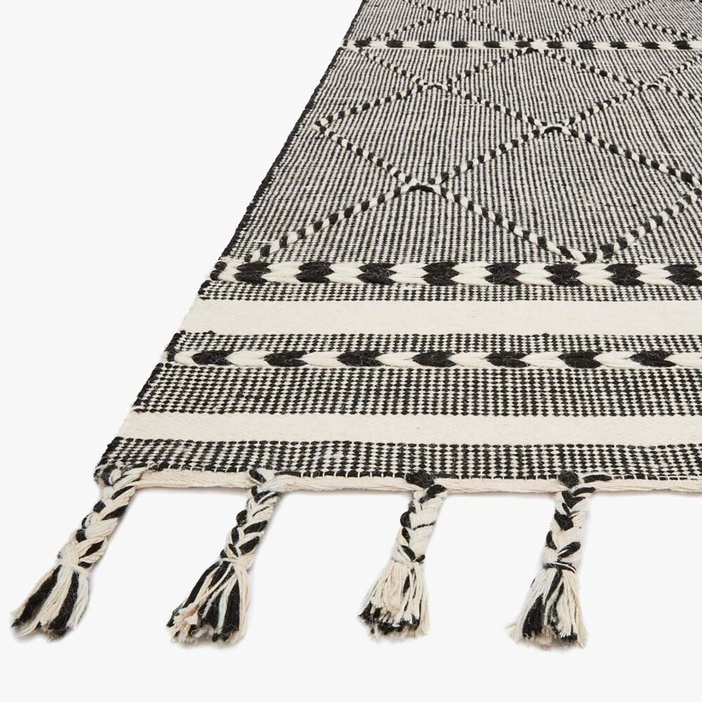 Loloi II Sawyer SAW-01 2&#39;3&quot; x 3&#39;9&quot; Black Area Rug, , large