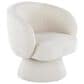 LumiSource Fran Swivel Accent Chair in Cream, , large