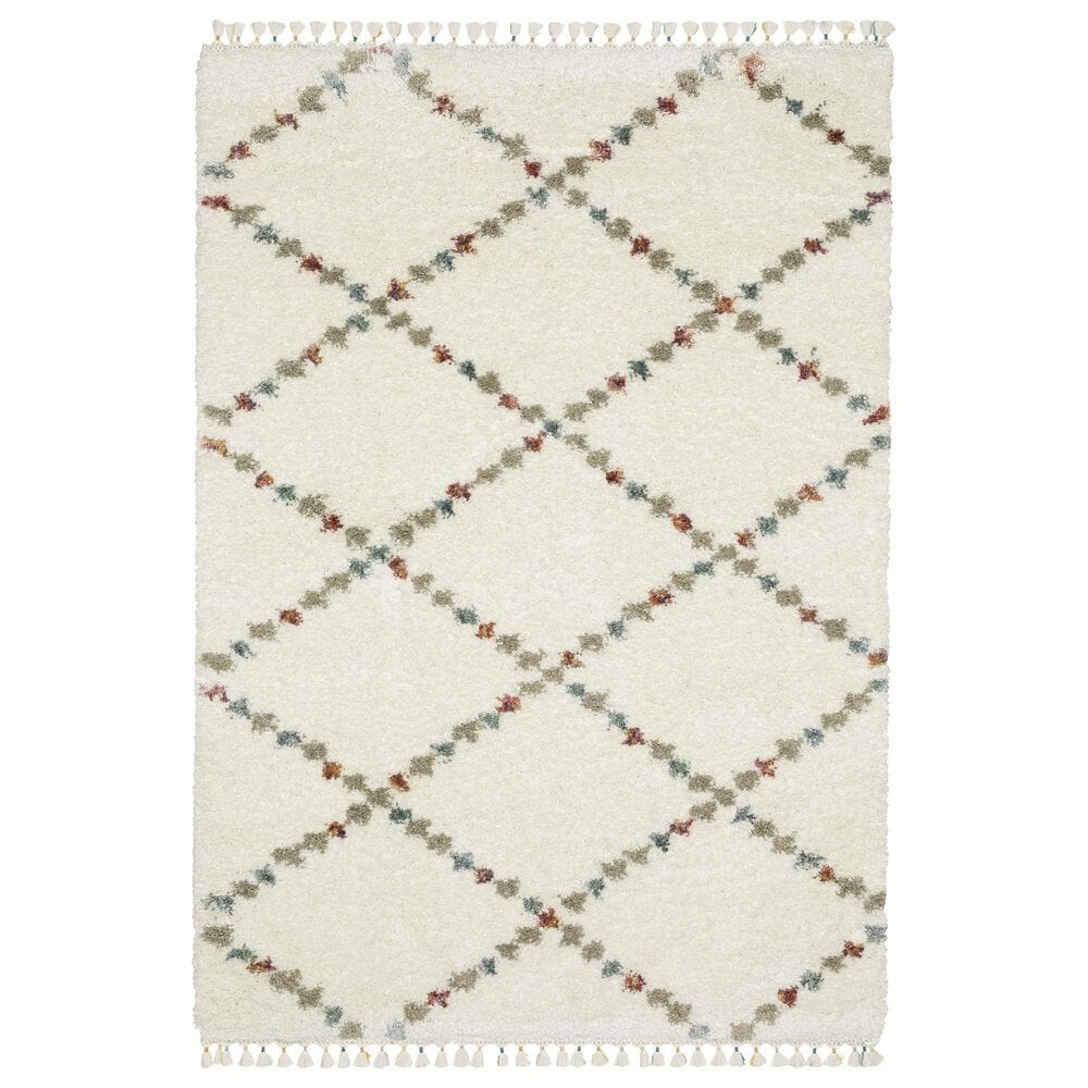 Oriental Weavers Axis AX08A 2"3" x 7"6" Ivory Runner, , large