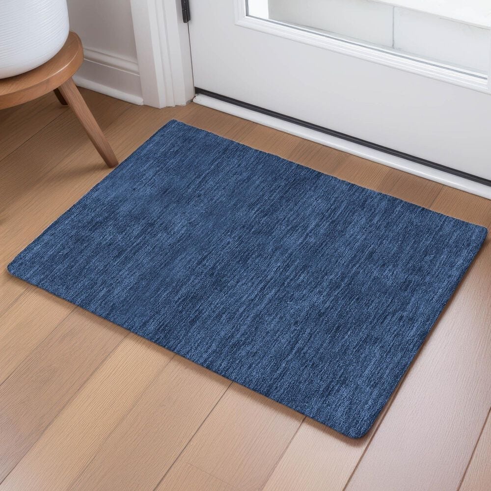 Dalyn Rug Company Soft Essentials Solid Navy 2'6" x 3'10" Area Rug, , large