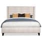 CENTURY Details Case King Upholstered Wingback Bed in Charbrown, , large