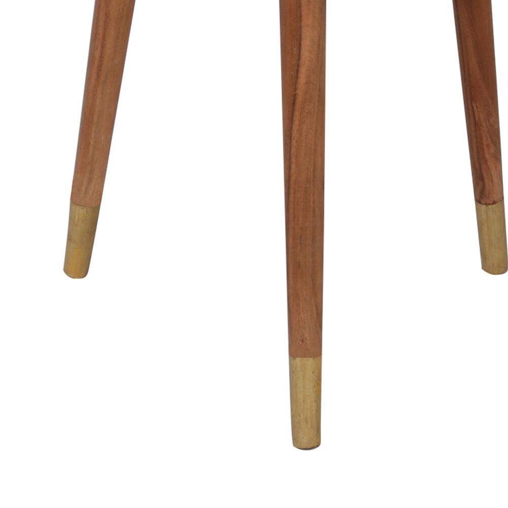 37B Terrace 2-Piece Round Nesting Table in Natural Acacia and White, , large