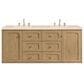 James Martin Vanities Laurent 60" Double Bathroom Vanity in Light Natural Oak with 3 cm Eternal Marfil Quartz Top and Rectangular Sinks, , large
