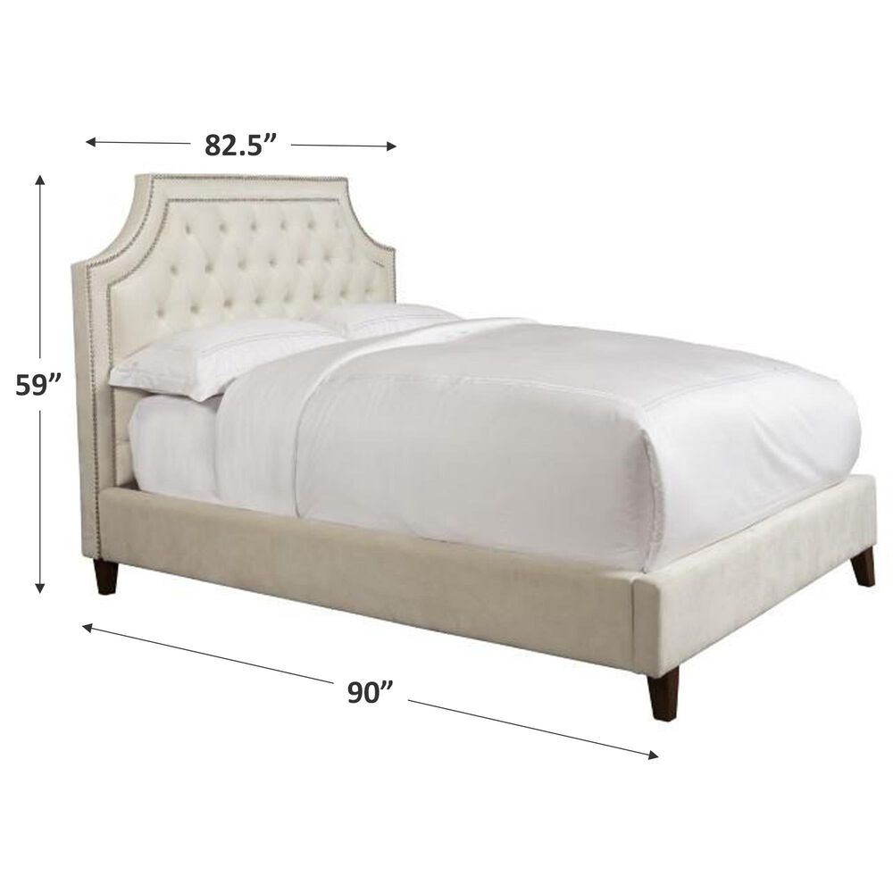 Simeon Collection Jasmine King Upholstered Bed in Champagne, , large