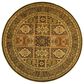 Safavieh Lyndhurst 10" Round Multicolor and Green Area Rug, , large