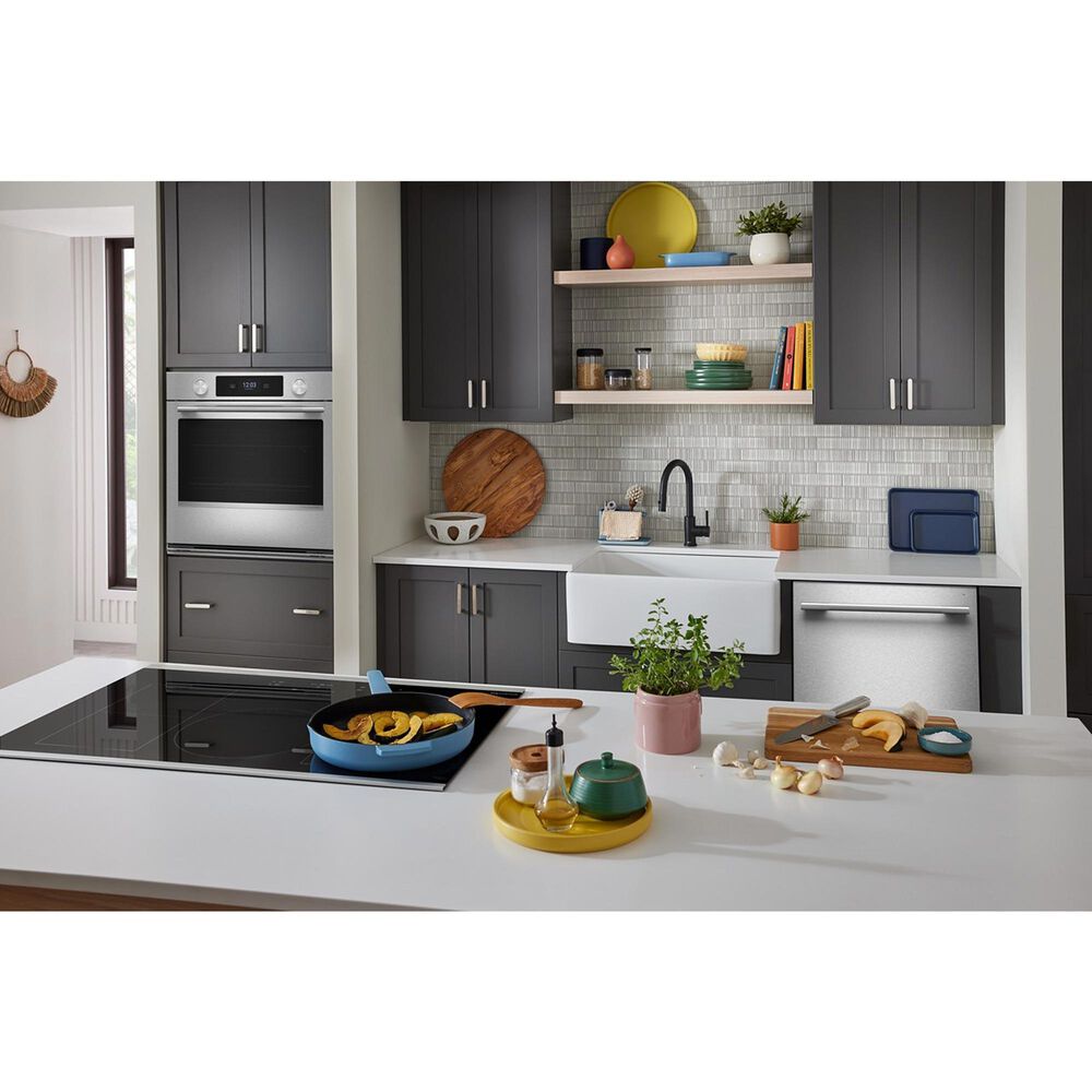 KitchenAid 2-Piece Kitchen Package with PrintShield Stainless Steel 30" Smart Electric Single Wall Oven and Black 30" Electric Cooktop, , large
