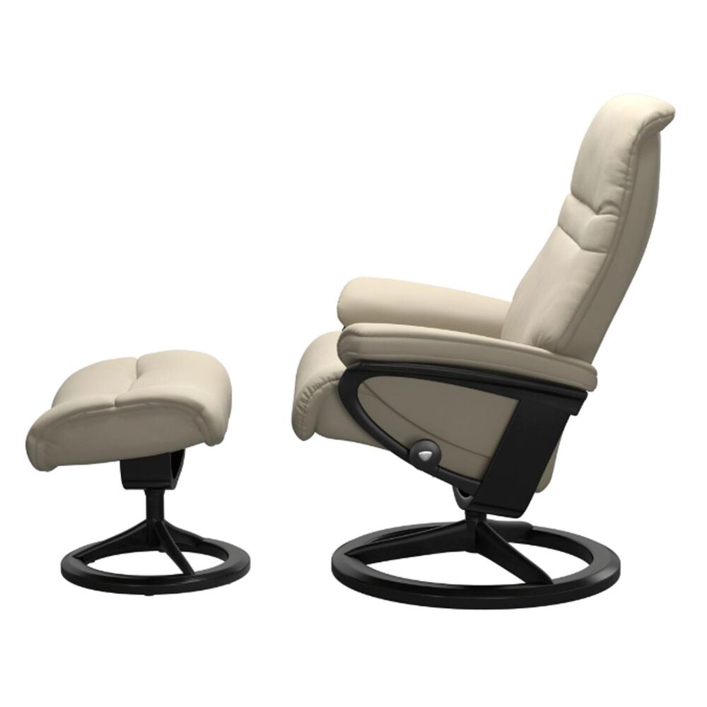 Stressless Sunrise Large Chair and Ottoman in Paloma Grey, , large