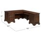 Riva Ridge Arlington 3-Piece L-Shaped Desk and Display Cabinet Set in Classic Brown, , large
