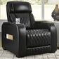 Ashley Boyington Leather Power Recliner in Black, , large