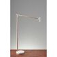 Adesso Crane LED Floor Lamp in Natural Ash Wood and White, , large