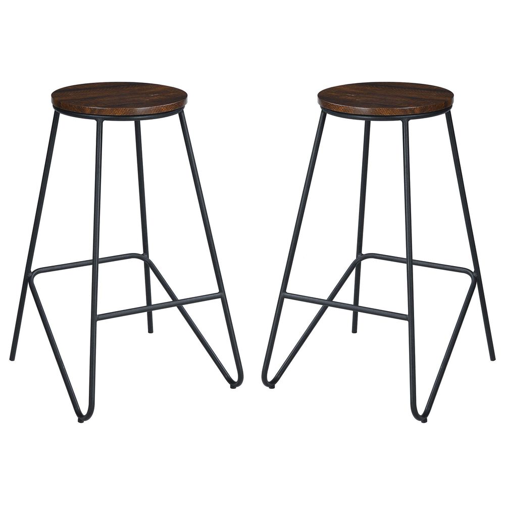 Carolina Chair and Table Thatcher 24" Stool in Elm/Black (Set of 2), , large