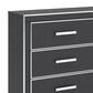 Ashley Zuraleus 6-Drawer Dresser and Mirror in Matte Black and Chrome, , large