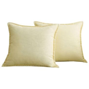 BCP Home 20" x 20" Faux Linen Throw Pillow in Flan (Set of 2), , large