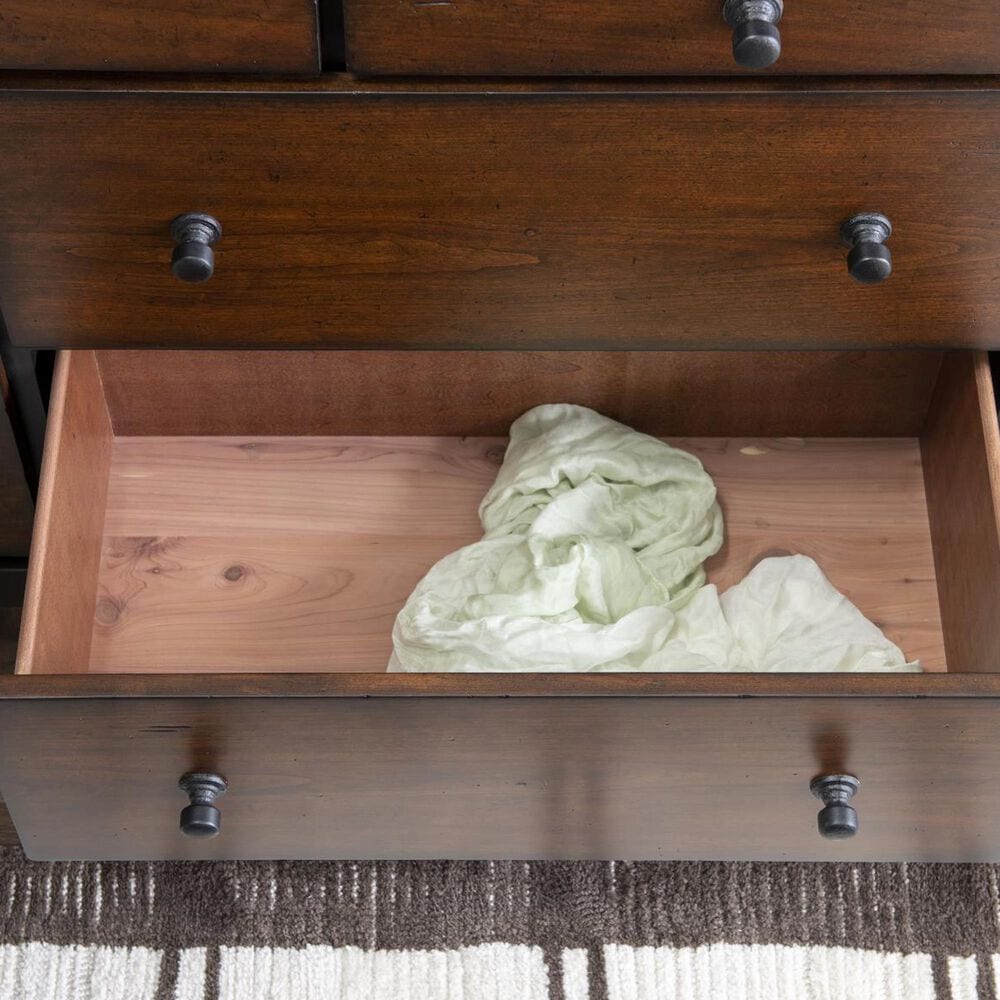 St Claire Home Fenmore 6-Drawer Chest in Mocha and Distressed Cherry, , large