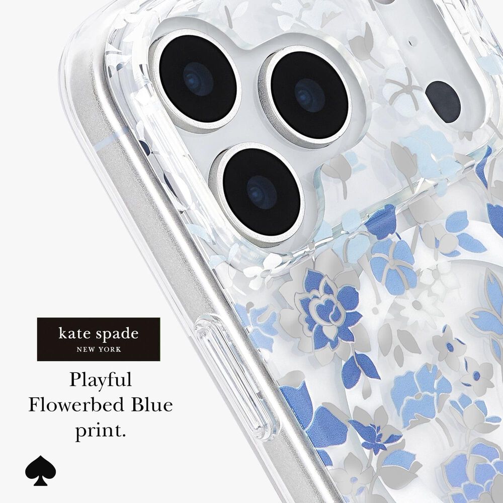 Kate Spade Protective MagSafe Case for Apple iPhone 17 Pro in Flowerbed Blue, , large