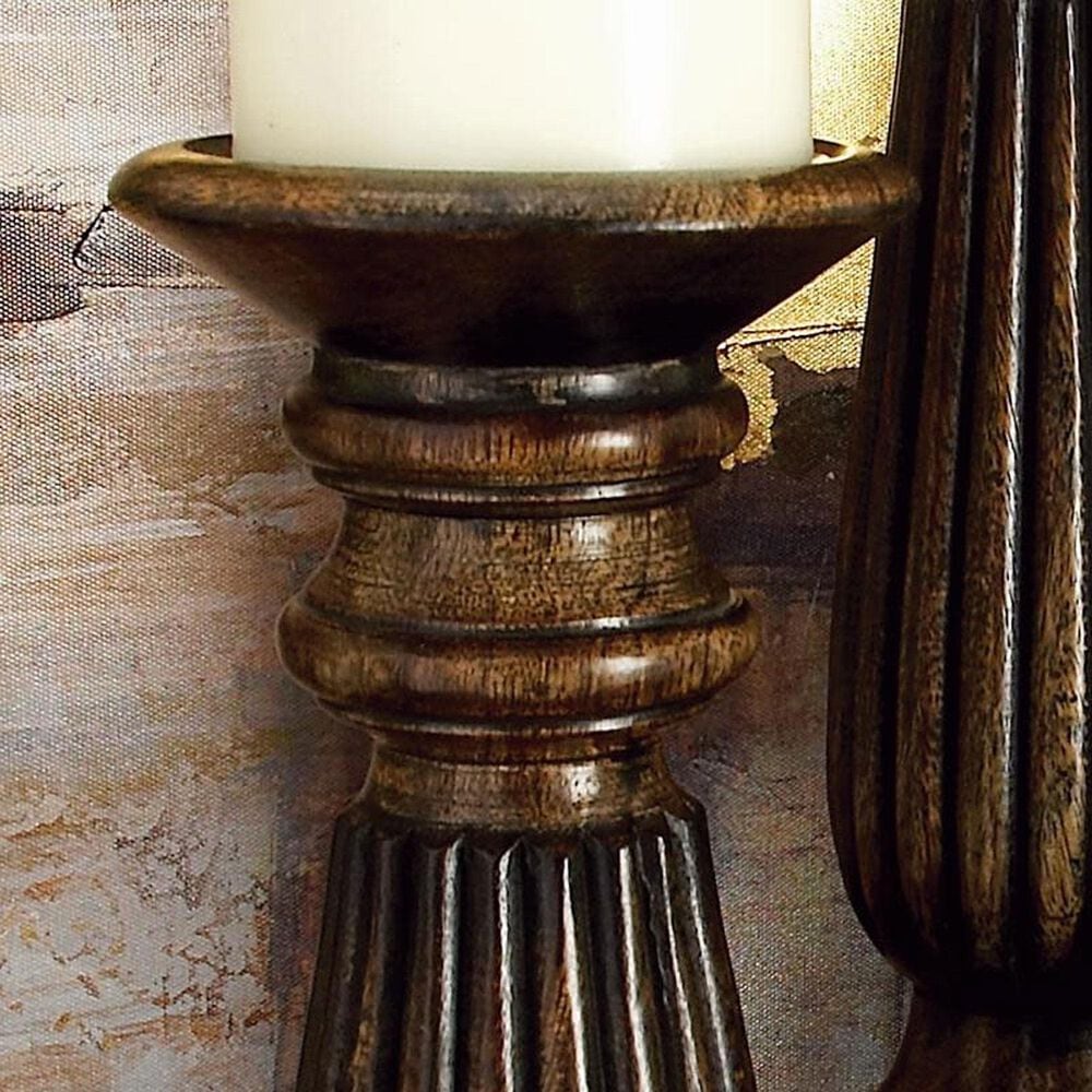 Maple and Jade 12&quot;, 15&quot;, 18&quot; Decorative Candle Holder in Dark Brown &#40;Set of 3&#41;, , large