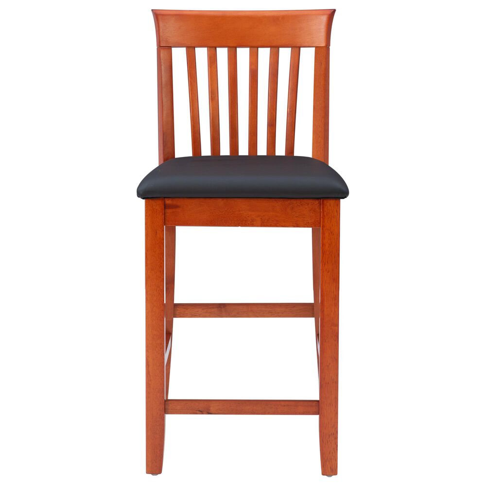 Linon Home Decor Torino Craftsman Counter Stool in Dark Cherry, , large