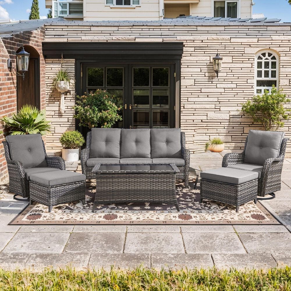 Sunwell Garden Outdoor Sofa in Gray, , large