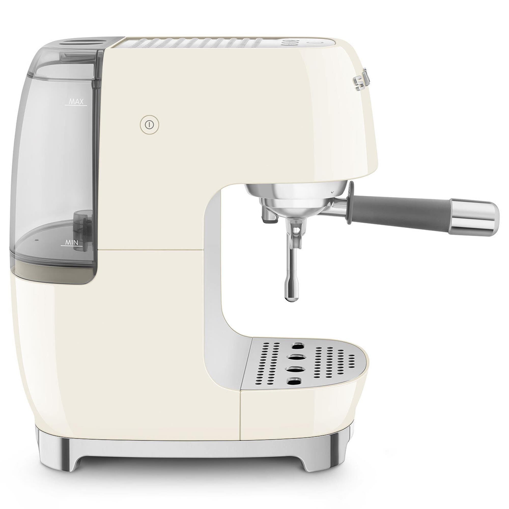 SMEG Retro Style 47 Oz Espresso and Cold Brew Coffee Machine in Cream