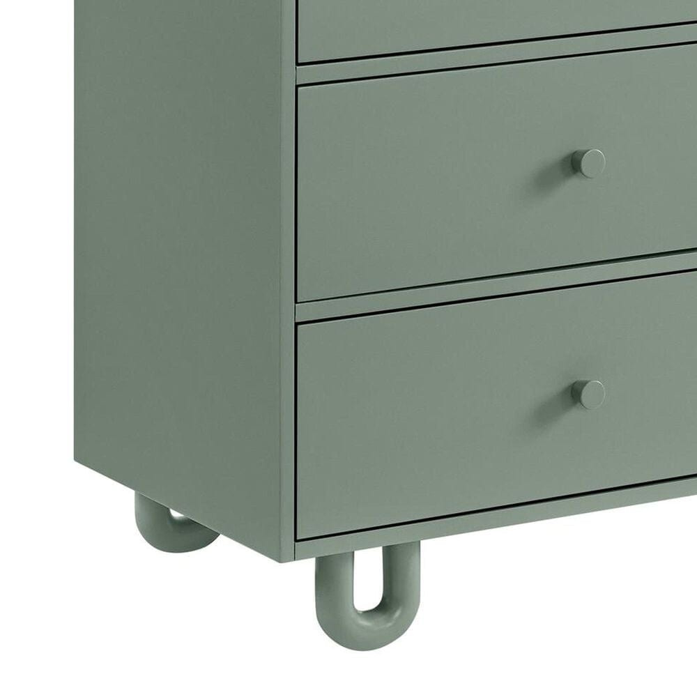 Oxford Baby Meridian 6 Drawer Dresser in Olive Green, , large