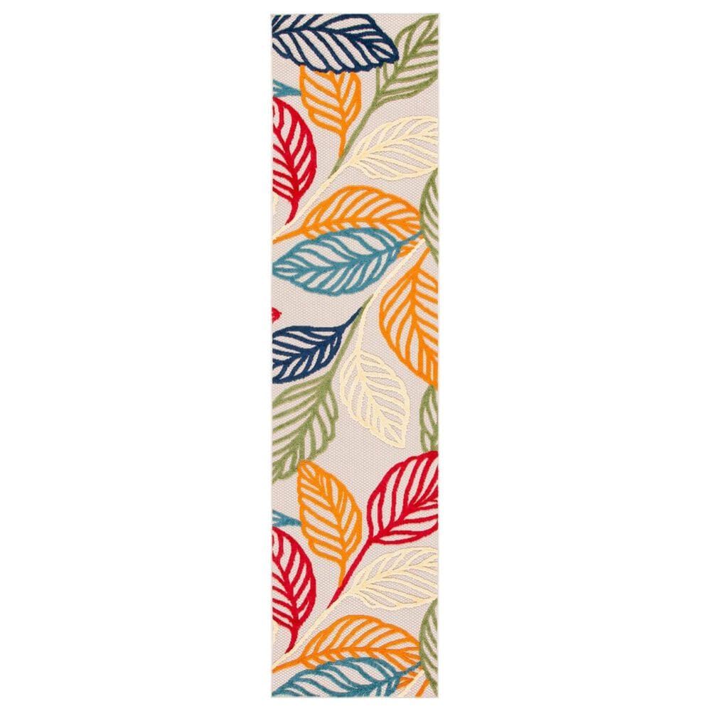 Safavieh Cabana 2"2" x 11" Ivory and Green Performance Runner, , large